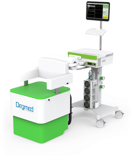 Sistema DuoMAG rPMS: DuoMAG XT-100 com refrigeração por líquido no MagCart e MagChair